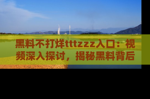 黑料不打烊tttzzz入口：视频深入探讨，揭秘黑料背后的人和事