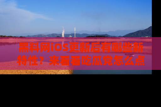 黑料网iOS更新后有哪些新特性?来看看吃瓜党怎么点评!