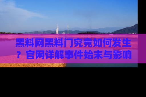 黑料网黑料门究竟如何发生?官网详解事件始末与影响