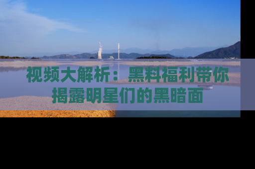 视频大解析：黑料福利带你揭露明星们的黑暗面