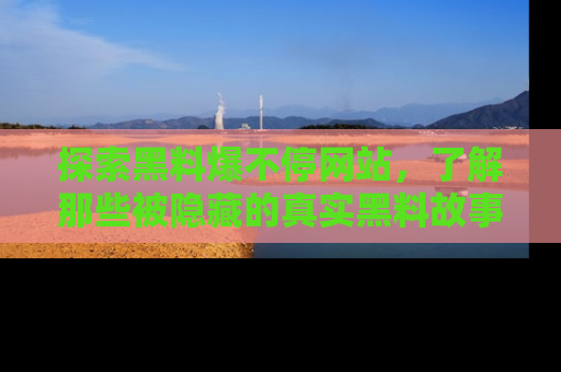 探索黑料爆不停网站，了解那些被隐藏的真实黑料故事